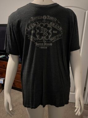 Lucky Brand Charcoal Graphic Back Short Sleeve Tee